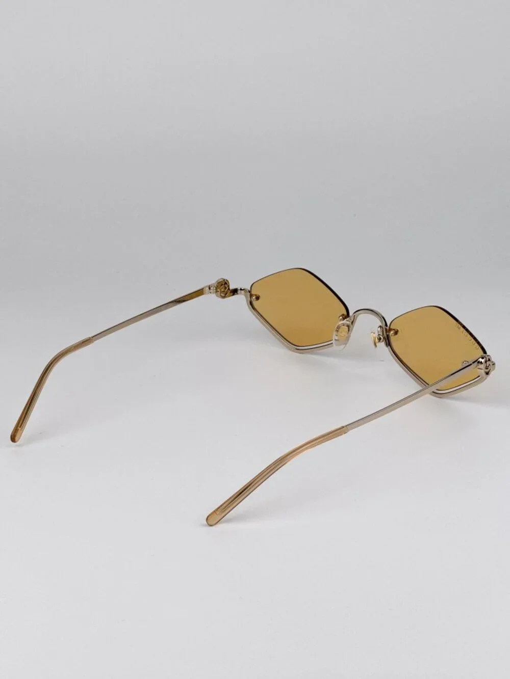 Gucci Unisex Sunglasses | Gold Cat Eye Rose Mirror GG Pattern | GG1604S 004